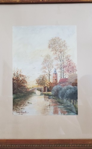 signiertes Aquarell Gemälde, Bild, Herbst Landschaft, original - Bild 2 von 4