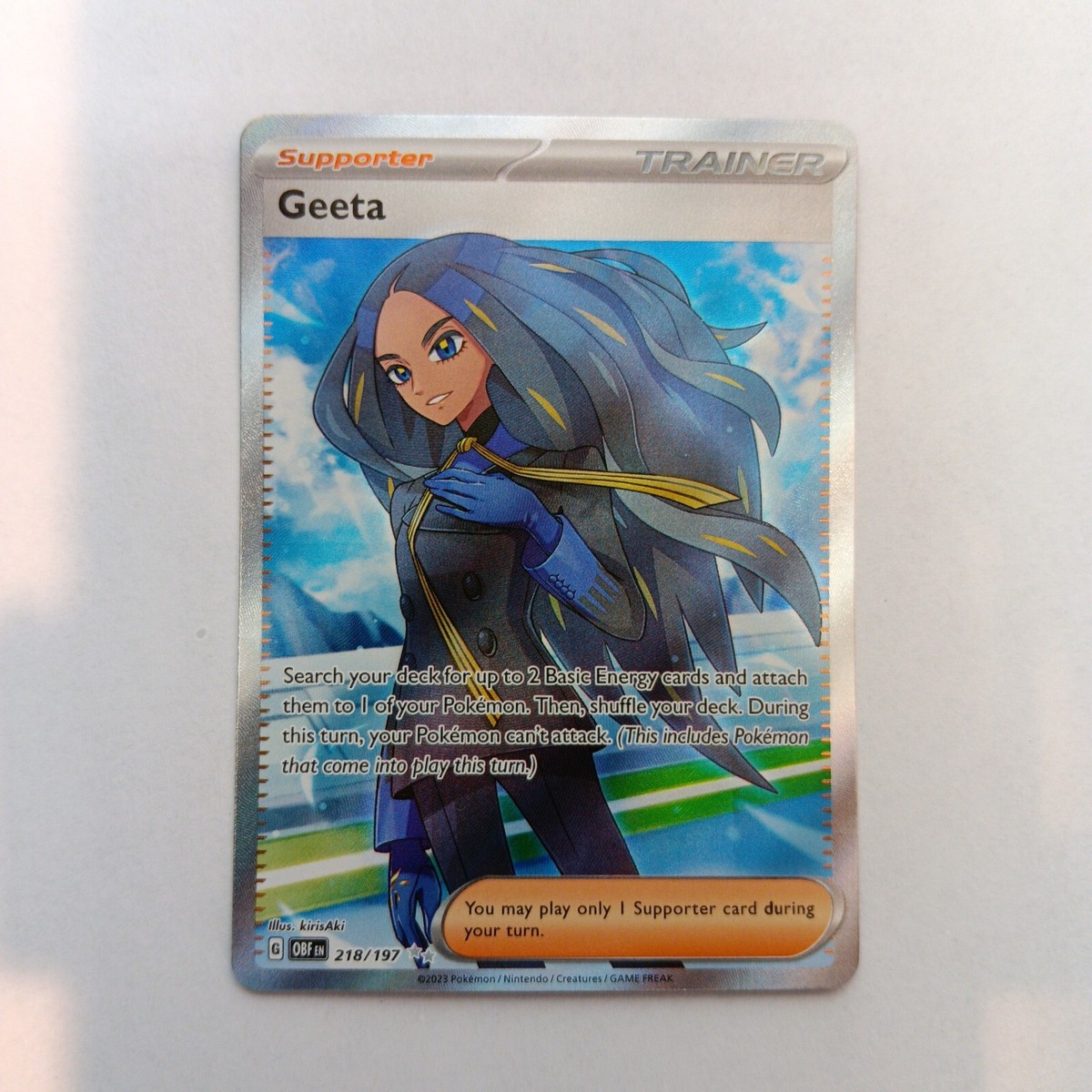 geeta pokemon card holo - 188/197 - Obsidian Flames Geeta - 226/197 - Special