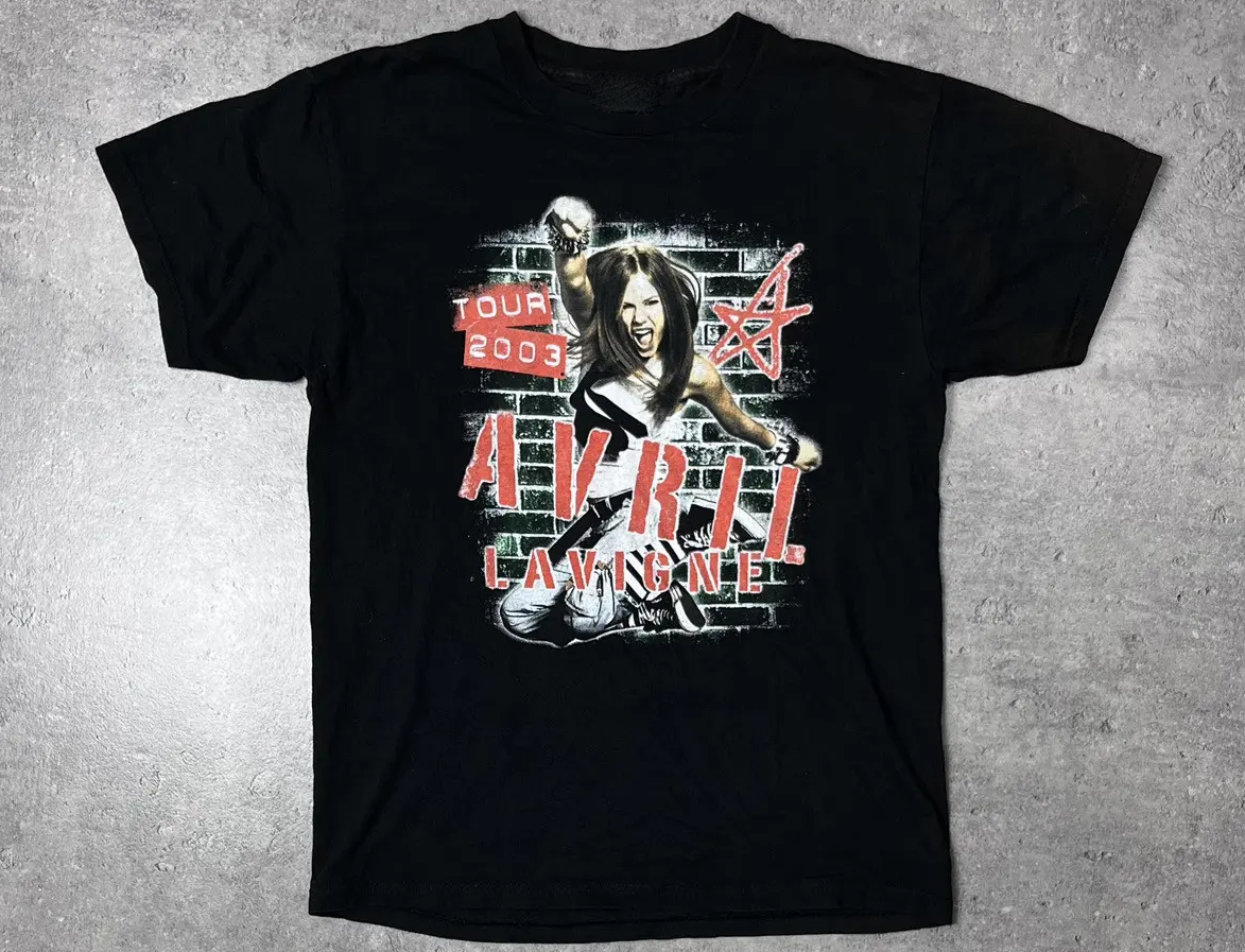アヴリル・ラヴィーン Tシャツ ダークグレー Lサイズ アヴリル
