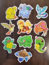 STICKERS x 10 Pok mon Anime Animation Various Cute Animal Sticker POK2