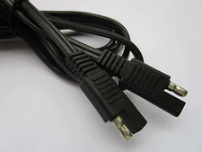 4 pcs SAE to SAE DC Power Automotive Cable 0.824mm²x2C 18AWG 2m Black Color New