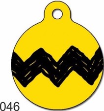 Made In USA Personalized Pet ID tag for Dog and Cat ROUND unique PEANUT COLORFUL