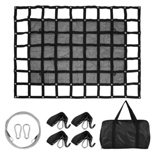 Cargo Net for Pickup Truck Bed 4.7x6 FT Heavy-Duty, Mesh Square Bungee Netting