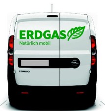 KFZ Aufkleber: Erdgas - Natürlich Mobil, verschiedene Farben, Autoaufkleber