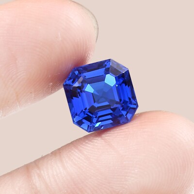 10x10 MM - AAA Natürlich Makellos Ceylon Blau Spinell Lose Asscher Edelstein Cut