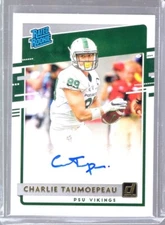 2020 Donruss Rated Rookies Draft Picks Signatures #15 Charlie Taumoepeau RC Aut