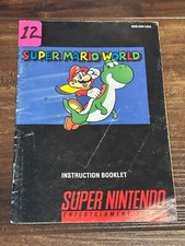 Super Mario World SNES Super Nintendo Instruction Manual Only