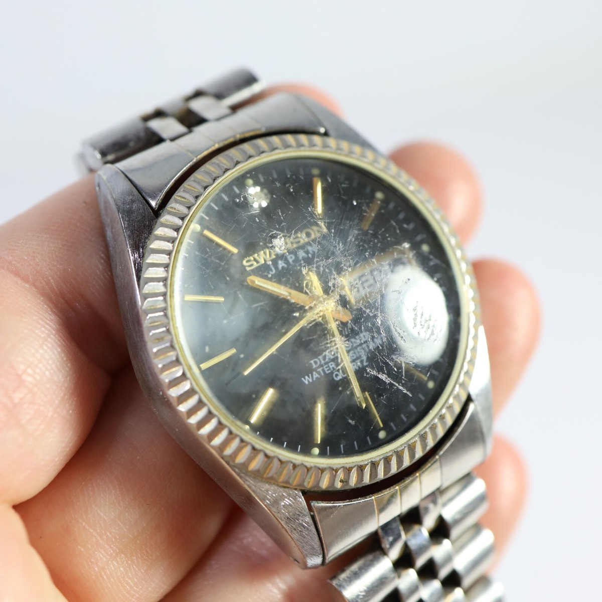 Swanson Japan Men's Watch Diamond Water Resistant Quartz | eBay