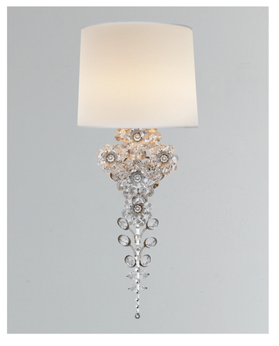 Visual Comfort & Co Aerin Claret Tail Sconce ARN2226BSL-L Linen Shade Open Box