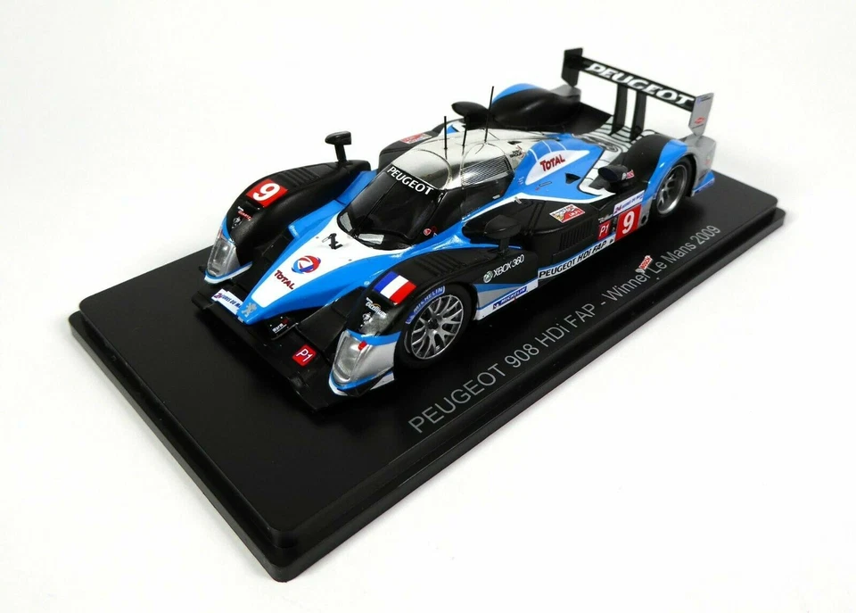 PEUGEOT 908 HDI FAP #9 WIN LE MANS 2009 WURZ BRABHAM GENE SPARK S-LM17 1/43 - Photo 1/4