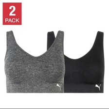 Puma Performance Ladies' Seamless Sports Bra 2 Pack Size M- NIOB, New Opened Box