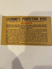 Vintage Cushing’s Perfection Dyes Magenta