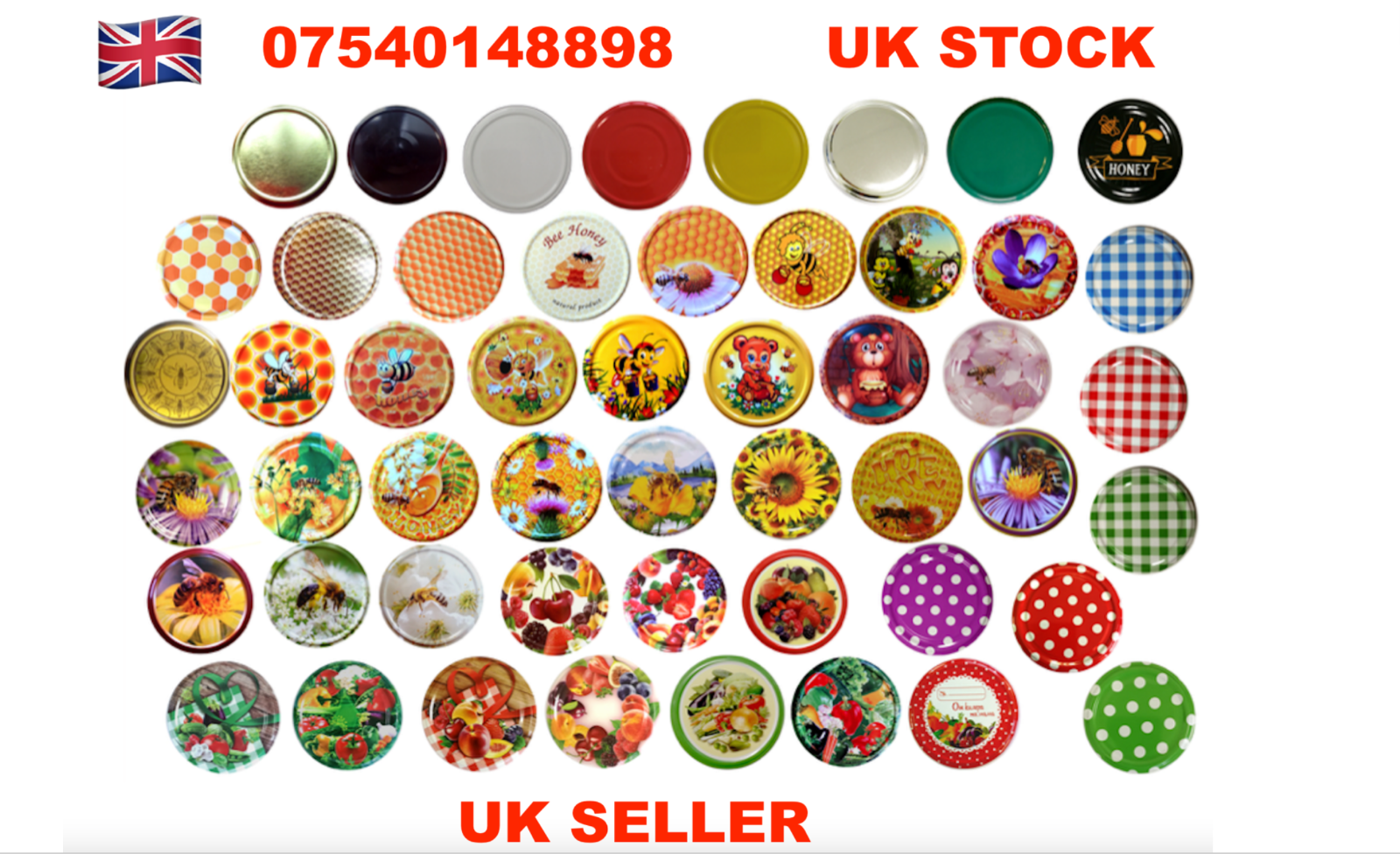 10 JAM JAR LIDS 6 CLIPS BRAND NEW 82mm STANDARD GLASS JARVINEGAR PROOF