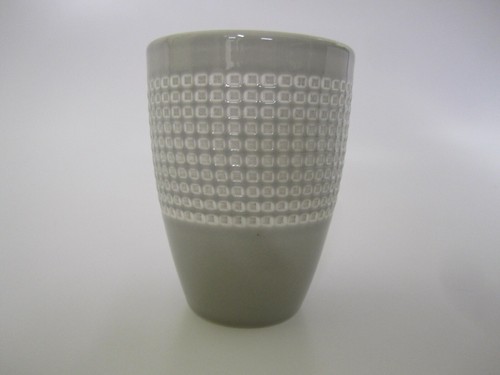 Mikasa Crisscross Grey Stoneware Coffee Mug Cup - Picture 5 of 6