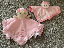 Kids Preferred Lovey Lovie Baby Security Blanket Plush Doll Girl Pink Satin Edge