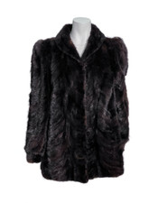 Black brown mink jacket size EU 40 which is UK 12 lose fit Price includes new U.