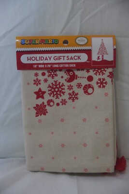 Nintendo: Super Mario - Christmas Holiday Gift Sack Canvas Bag GameStop