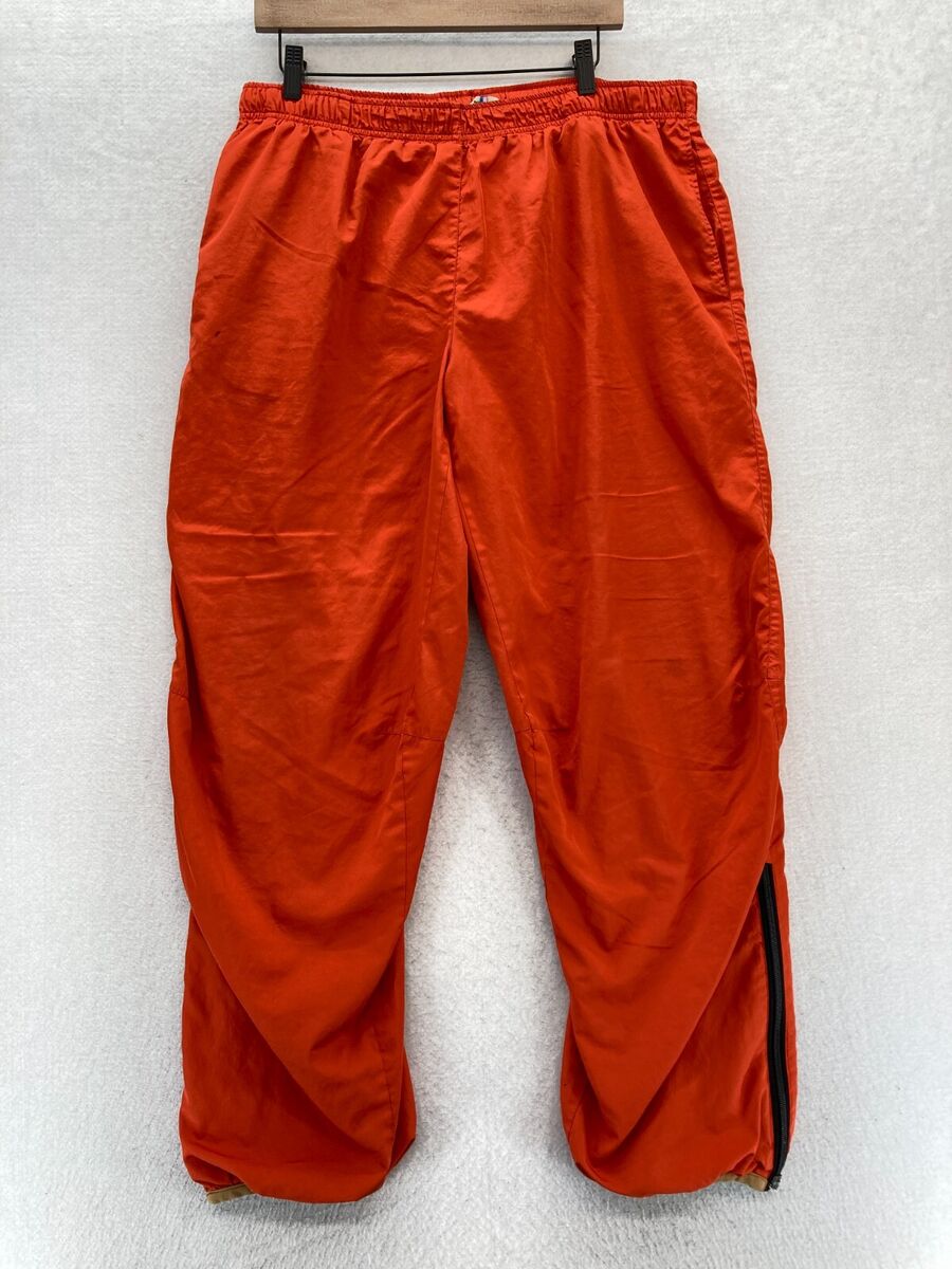 Vintage Polo Sport Track Pants Mens Large Orange Lined Ankle Vintage Polo Sport Track Pants Mens Large Orange Lined Ankle