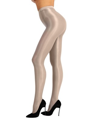 Women Sexy Sheer Oil Shiny Glossy 