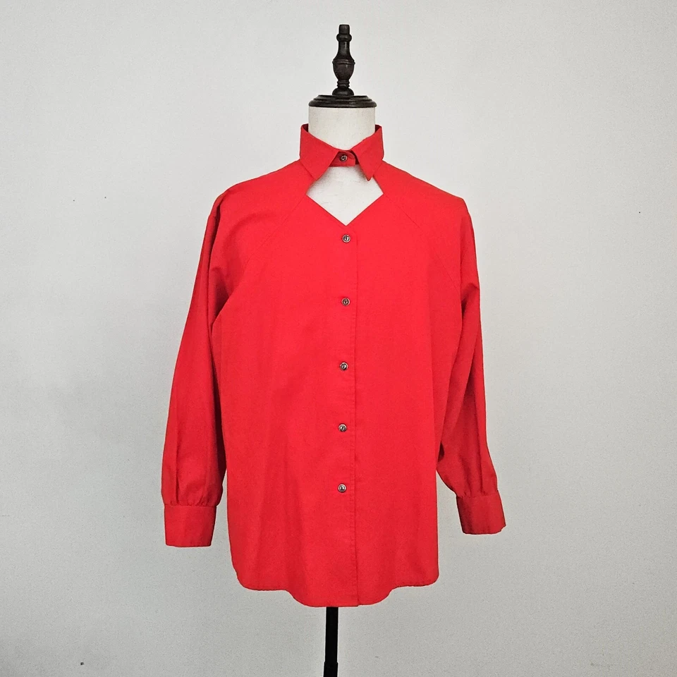 Camisa ocidental vintage anos 80 anos 90 Roper feminina L buraco na fechadura recorte botões astecas EUA - Imagem 2 de 4