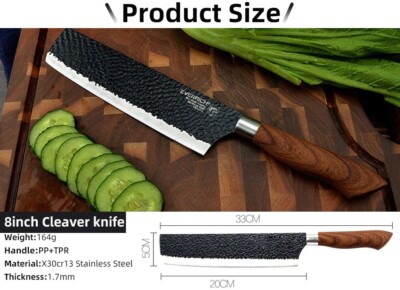 6Pcs Stainless Steel Kitchen Knife Set Chef with Peeler Scissor
