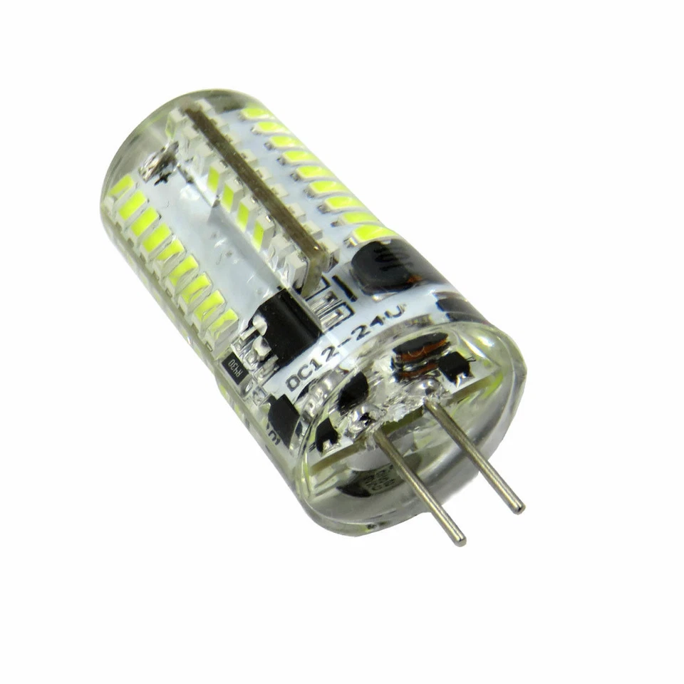 10pcs G4 3W led bulb 72 3014SMD LED light 12~24V Silicone Crystal Warm/White - Image 4 of 4