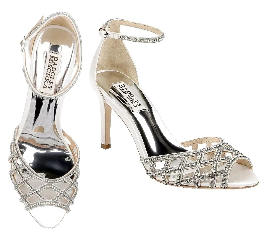 Satin Stilettos White Bridal Shoes