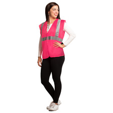 SAFETY VEST PINK Reflective Tape/ High Visibility JORESTECH