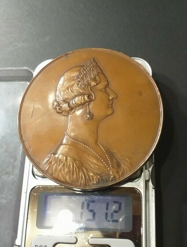 ORIGINAL !!! 1935 Van Dionant Belgium medal Queen Astrid of Sweden in Memoriam - 第 4/6 張圖片