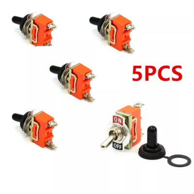 #ad #ad 5X 12V Metal Toggle Switch ON OFF SPST Solid Single Pole for Marine amp; Automotive $3.50