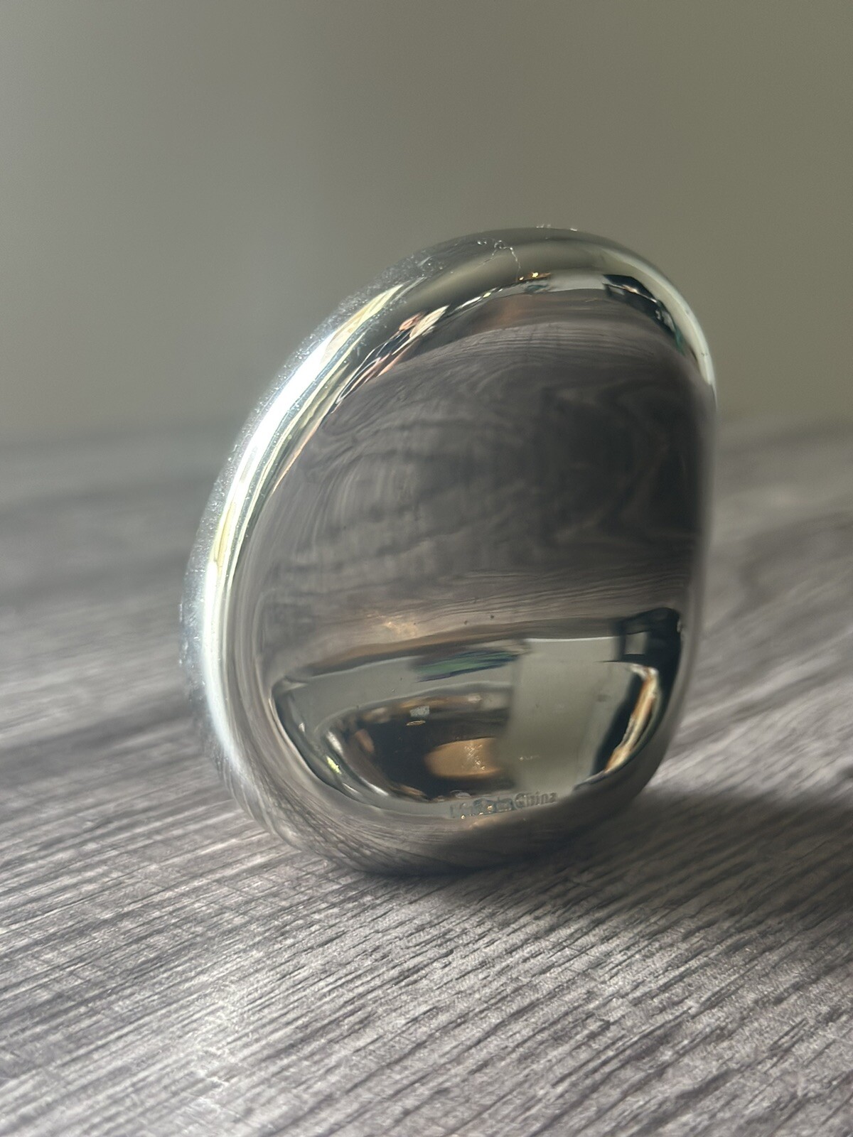 Ovo DANSK Paperweight Desk Clock Silver Tone Finish