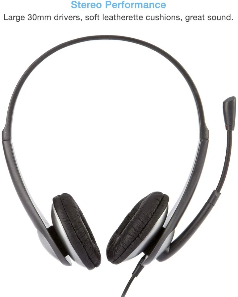 Cyber Acoustics Stereo Headset Headphone with Microphone Great for K12 School... - Image 3 of 4