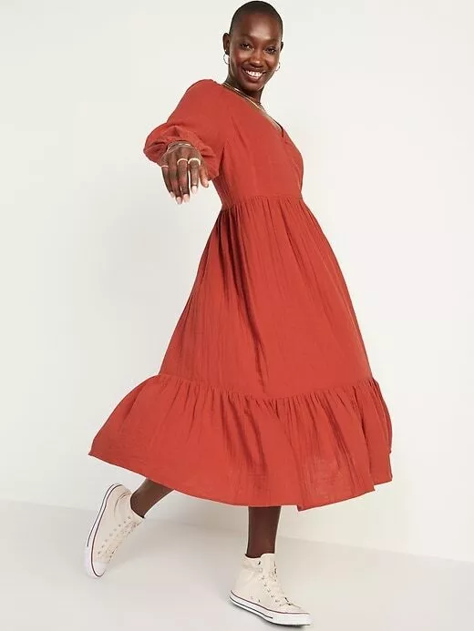 Old navy fit 2025 and flare midi dress