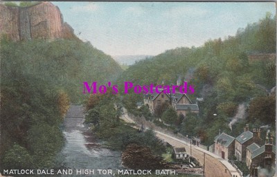 Derbyshire Postkarte - Matlock Bath, Matlock Dale und High Tor HM219