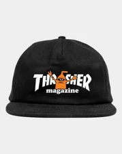 Thrasher x Toy Machine Sect Black Snapback Hat