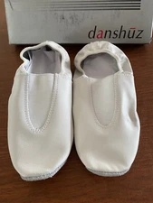 NEW DANSHUZ Leather Gymnastic Shoes, Split-sole White 2273 - Adult Size 6