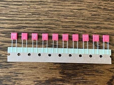 10 New .33 uF 63V Wima MKS Film Capacitors for Stereo Rebuilds 5mm Pitch (Qty)