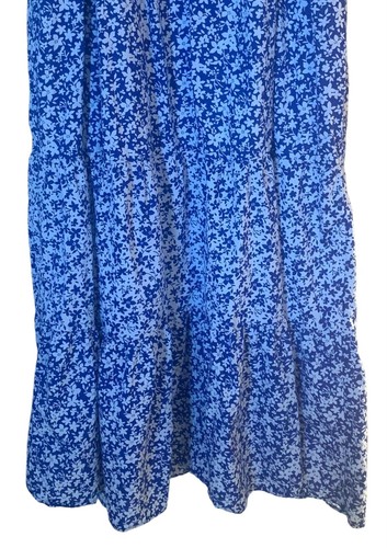 THE NINE BY HATCH Blue + White Floral Tiered Maternity Maxi Sundress Size XL - Picture 4 of 6