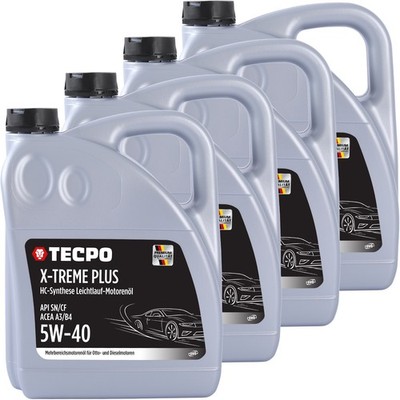 20L TECPO 5W-40 X-TREME PLUS MOTORÖL 502.00 505.00 229.3 226.5 LL-01 LL-98 5W40