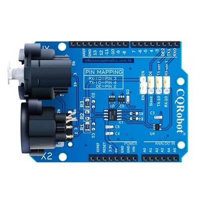 Arduino DMX Shield MAX485 Chipsatz RDM fähig für DMX512 Netzwerk LED Steuerung
