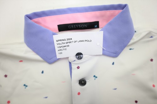 Greyson Youth Spirit of Lanal Polo Boys Size Medium Arctic 953E New 01298168 - Picture 2 of 5