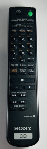 Sony RM-DX300 Original OEM Remote Control Replacement for CD Player Tested