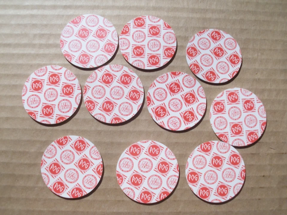 POGS/MILKCAPS POG RED DEVIL/MONSTER SNAPS COMPLETE SET OF 10 RED BACK "RARE SET" - Image 4 of 4