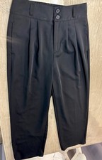 Halara Size S Elastic Waist Wrinkle Free NWOT Black Work Pants W Pockets Stretch