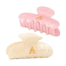 Initial Hair Clip Large Acrylic Letter A Elegant Accessory Women Styling Jaw