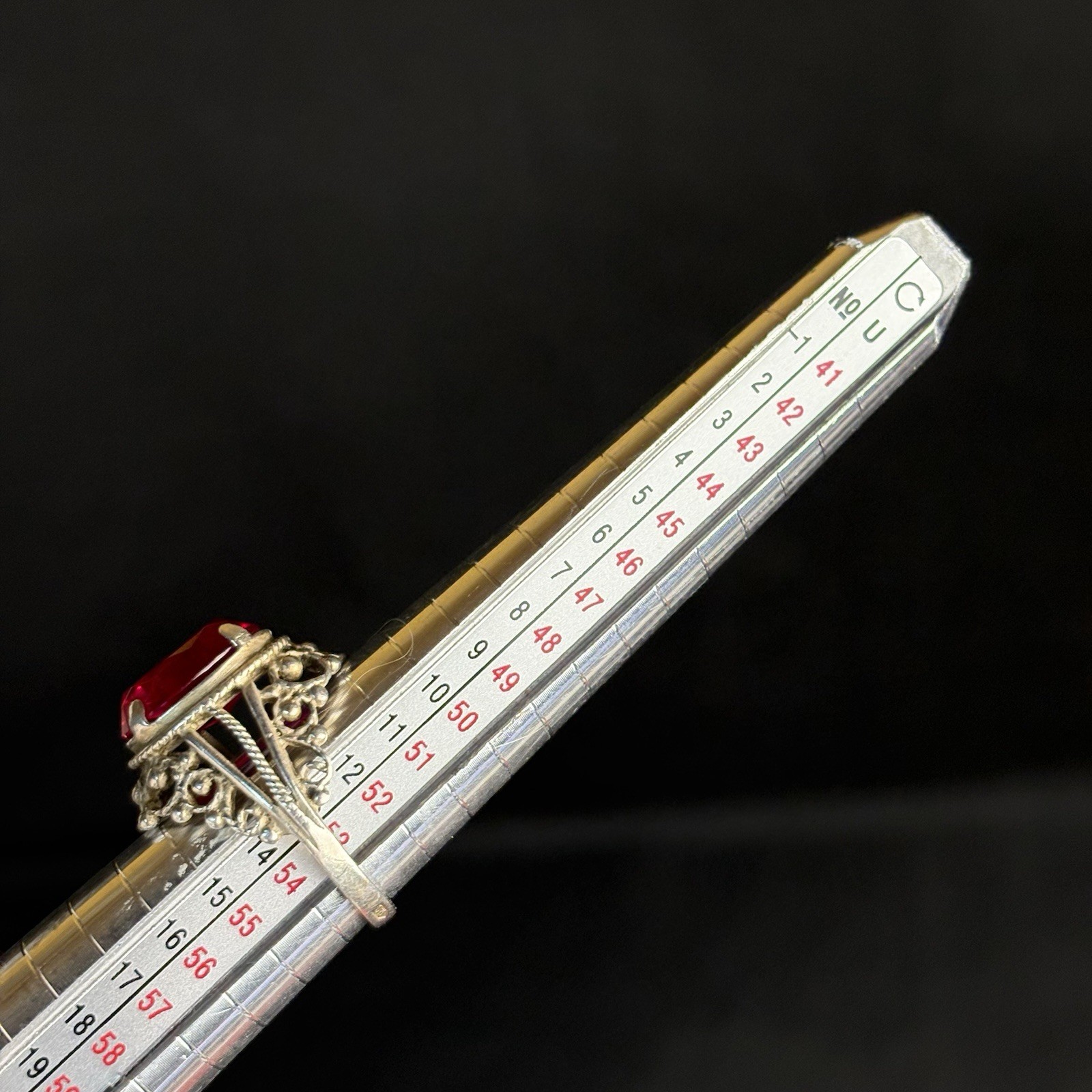 Vintage Ring Silver 875 Soviet Era Ruby size 6.5 - image 10