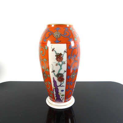 Herend Porzellan Vase Gödöllö-Muster, 18 cm