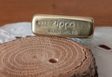 ANCIEN Briquet - Zippo Solid Brass- Bradford- 1932- 1989-A  Essence- Laiton