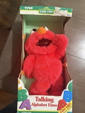 vintage 1996 Tyco Sesame Street Talking Alphabet Elmo plush doll in original box