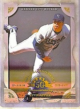 1998 Leaf Fractal Materials Matrix Z2 Axis Die Cut Kevin Appier /20